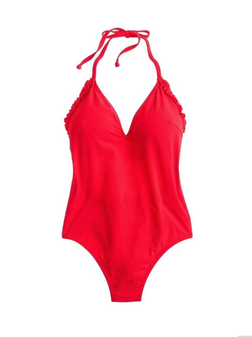 J.Crew NWT Ruffle Halter One-Piece Swimsuit Size 12